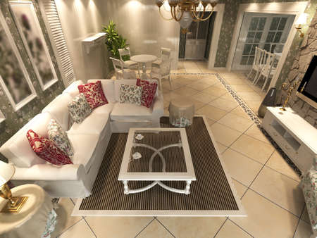 3d rendering of home interior.の写真素材