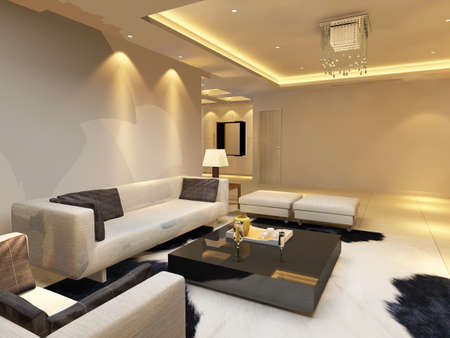 3d rendering of home interior.の写真素材