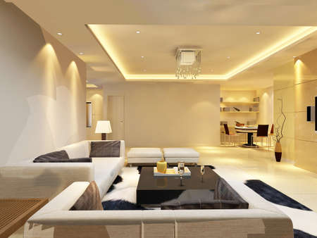 3d rendering of home interior.の写真素材