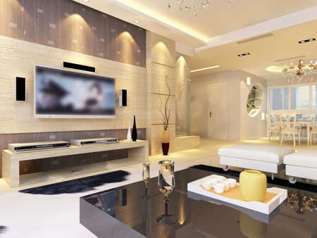 3d rendering of home interior.の写真素材