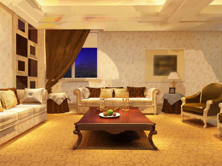 3d rendering of home interior.の写真素材
