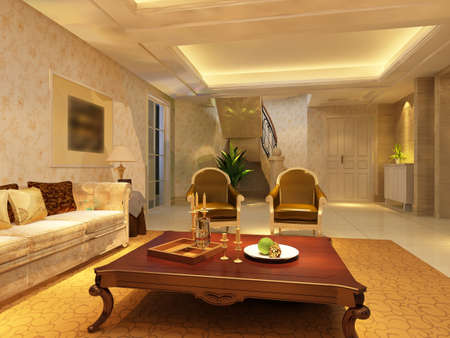 3d rendering of home interior.の写真素材