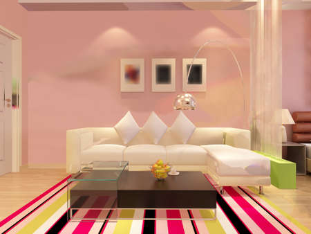 3d rendering of home interior.の写真素材