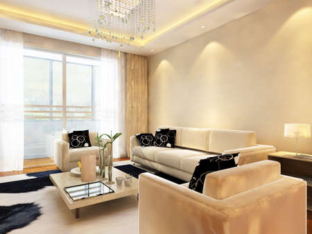 3d rendering of home interior.