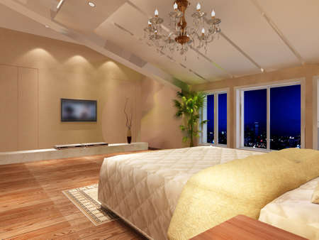 rendering bed room,so comfortable.の写真素材