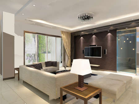 3d rendering of home interior.の写真素材