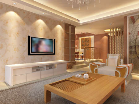 3d rendering of home interior.の写真素材