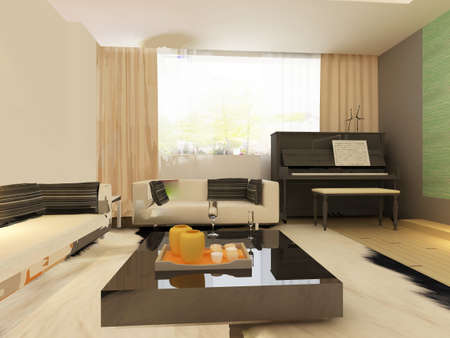 3d rendering of home interior.の写真素材