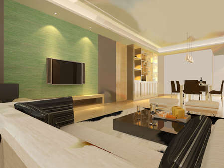 3d rendering of home interior.の写真素材