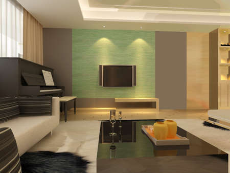 3d rendering of home interior.の写真素材