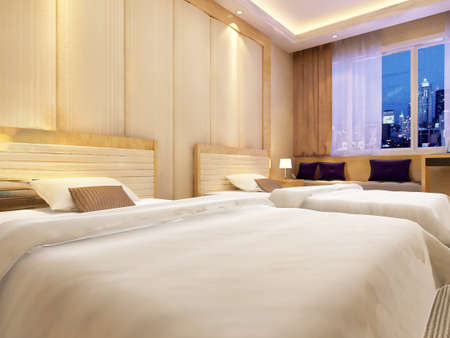rendering bed room,so comfortable.の写真素材
