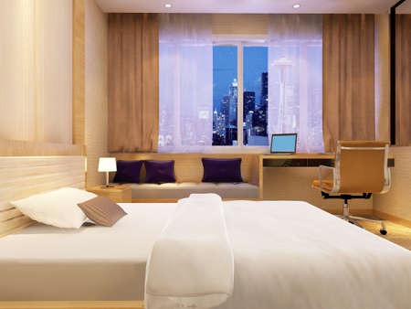 rendering bed room,so comfortable.の写真素材