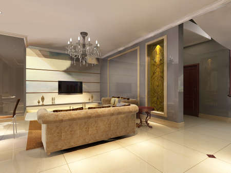 3d rendering of home interior.の写真素材