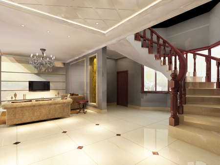 3d rendering of home interior.の写真素材