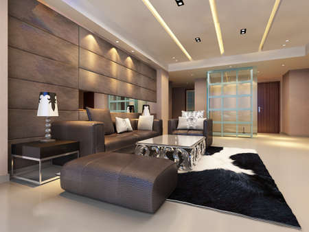 3d rendering of home interior.の写真素材