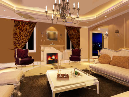 3d rendering of home interior.の写真素材