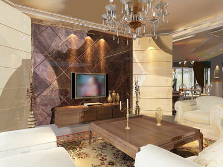 3d rendering of home interior.の写真素材