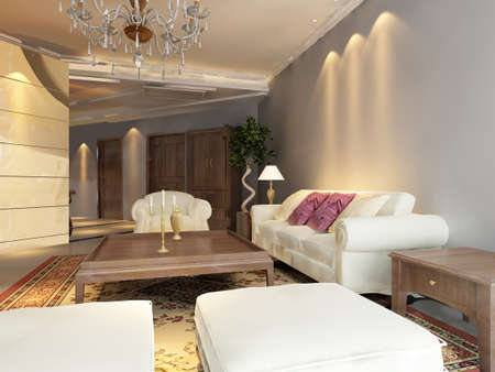 3d rendering of home interior.の写真素材