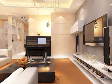 3d rendering of home interior.の写真素材