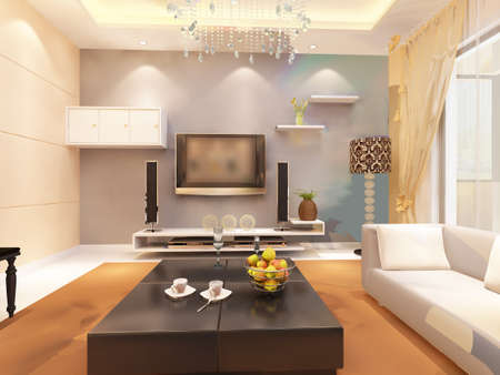 3d rendering of home interior.の写真素材