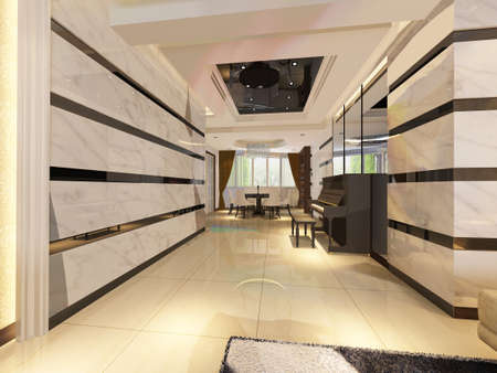 3d rendering of home interior.の写真素材