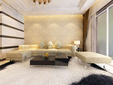 3d rendering of home interior.の写真素材