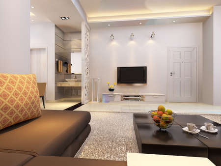 3d rendering of home interior.の写真素材