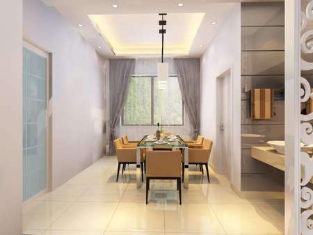3d rendering of home interior.の写真素材