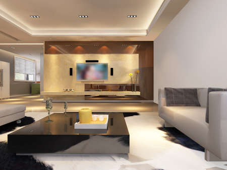 3d rendering of home interior.の写真素材