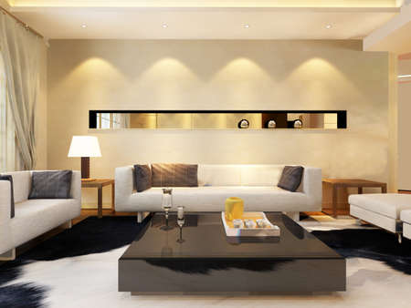3d rendering of home interior.の写真素材