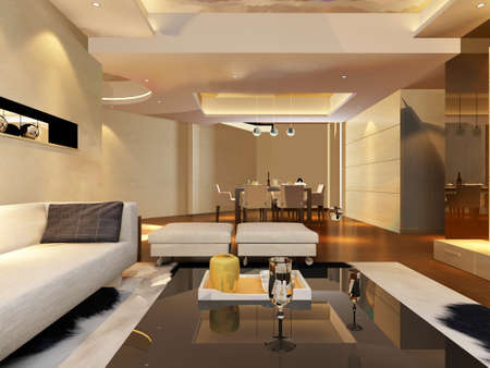 3d rendering of home interior.の写真素材