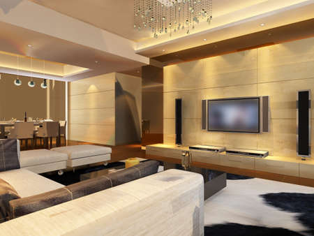 3d rendering of home interior.の写真素材