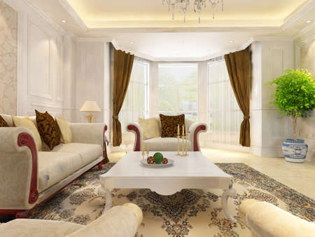 3d rendering of home interior.の写真素材