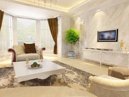 3d rendering of home interior.の写真素材