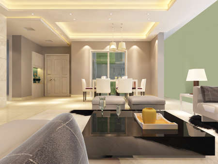 3d rendering of home interior.の写真素材