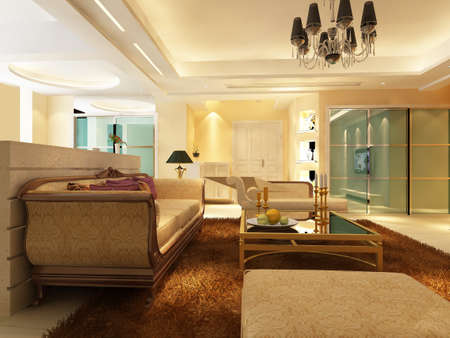 3d rendering of home interior.の写真素材