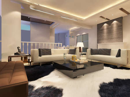 3d rendering of home interior.の写真素材