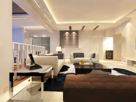 3d rendering of home interior.の写真素材