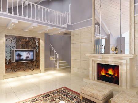 3d rendering of home interior.の写真素材