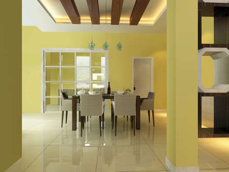 3d rendering of home interior.の写真素材