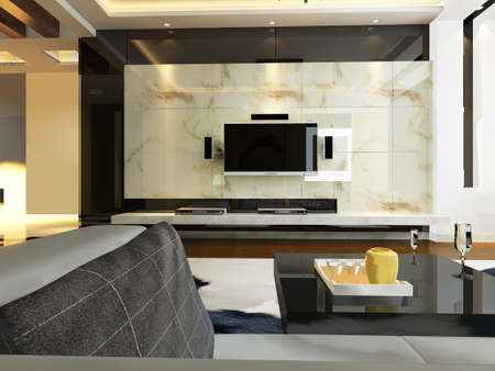 3d rendering of home interior.の写真素材