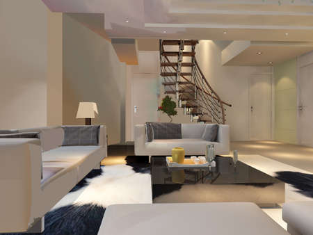 3d rendering of home interior.の写真素材