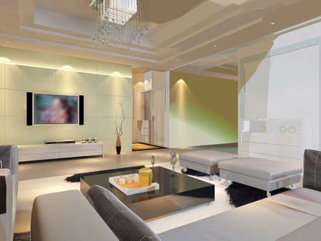 3d rendering of home interior.の写真素材