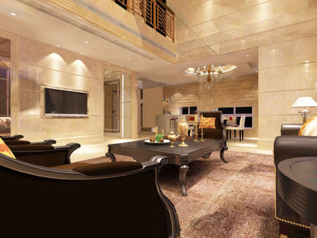 3d rendering of home interior.の写真素材