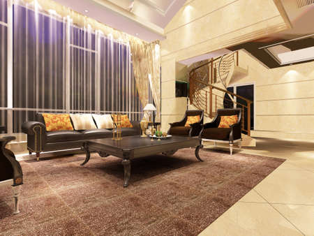 3d rendering of home interior.の写真素材