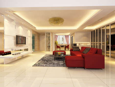 3d rendering of home interior.の写真素材