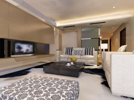 3d rendering of home interior.の写真素材