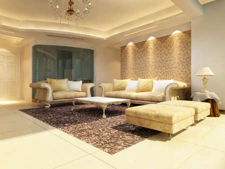 3d rendering of home interior.の写真素材