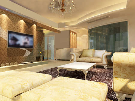 3d rendering of home interior.の写真素材