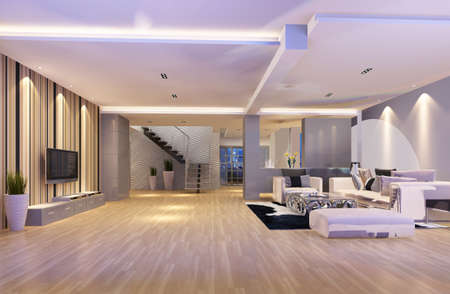 3d rendering of home interior.の写真素材